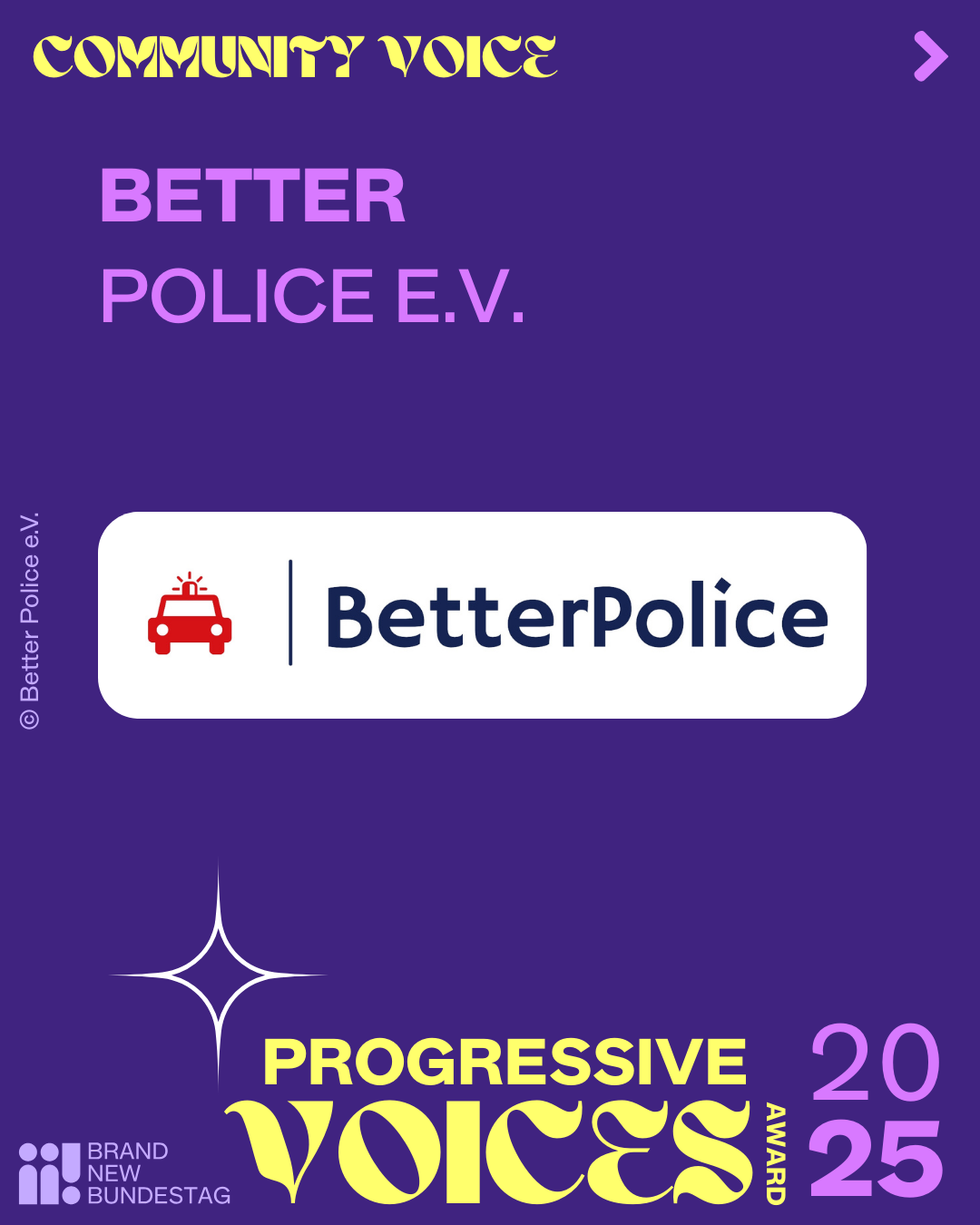 Stimm für uns ab beim Progressive Voices Award 2025